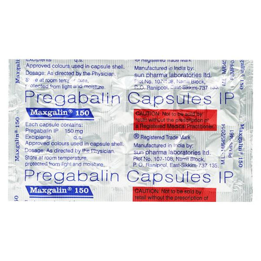 Maxgalin 150mg Capsule 10'S - Global Surgicals