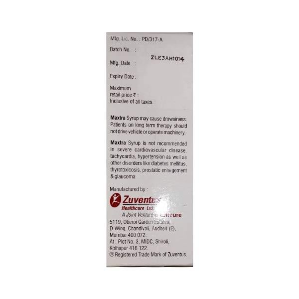 Maxtra Syrup 60ml - Global Surgicals