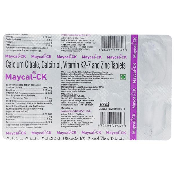 MAYCAL CK Tablet 10's - Global Surgicals