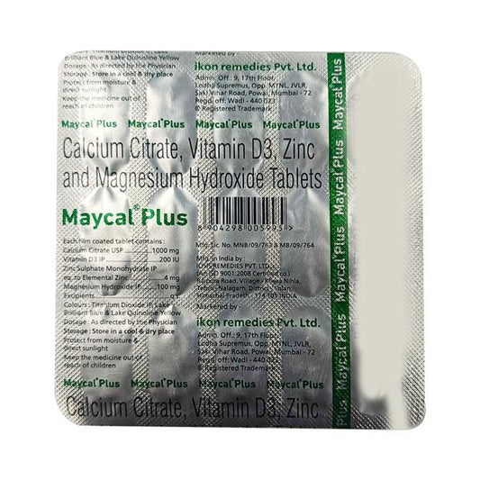 MAYCAL PLUS Tablet 15's - Global Surgicals