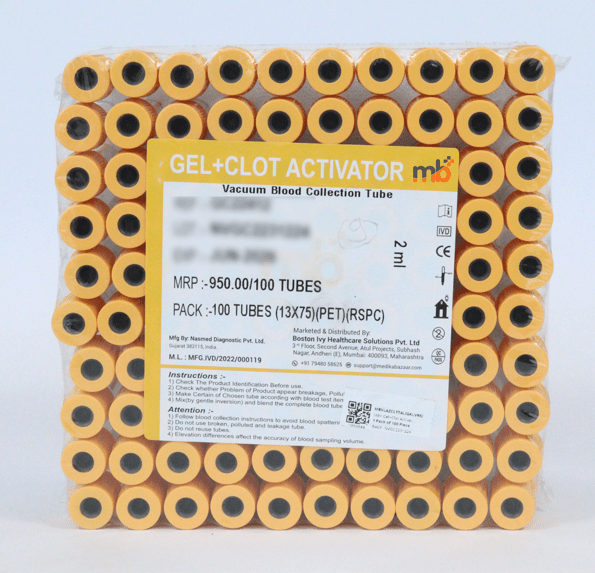 mb+ Gel+Clot Activator Vacuum Blood Collection Tubes - Global Surgicals