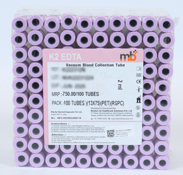 mb+ K2 EDTA Vacuum Blood Collection Tubes - Global Surgicals