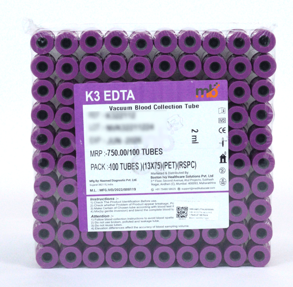 mb+ K3 EDTA Vacuum Blood Collection Tubes - Global Surgicals