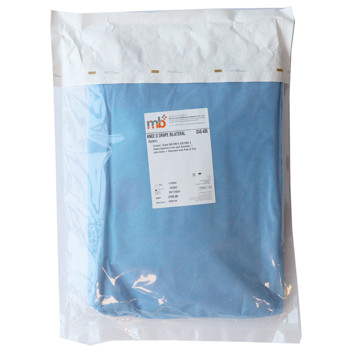 mb+ Knee O Drape Bilateral - Global Surgicals