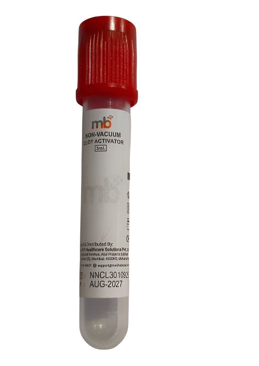 mb+ Serum Clot Activator Non Vacuum Blood Collection Tubes - Global Surgicals
