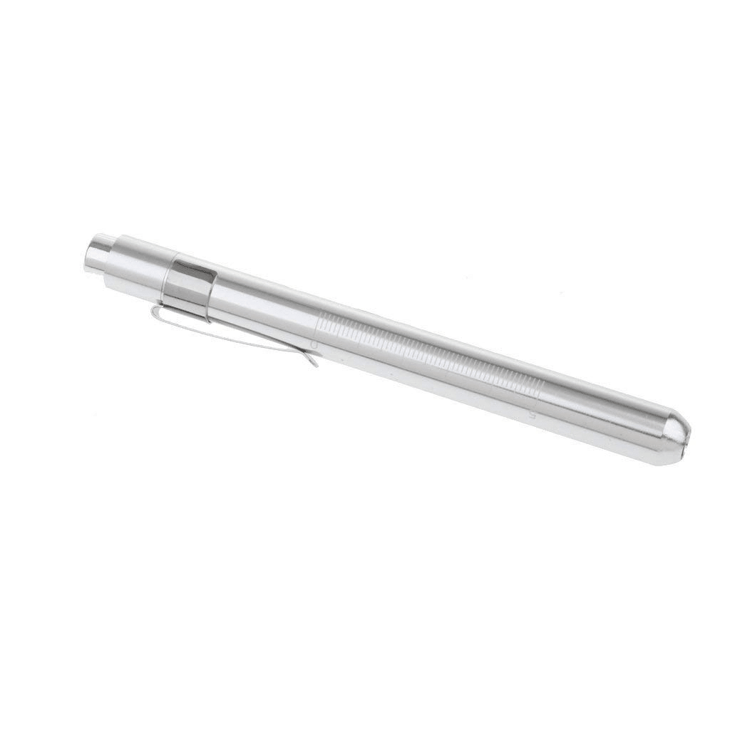 MCP Mini Portable Pen Light LED Flashlight Pocket Medical Doctor Torch Light Silver - Global Surgicals