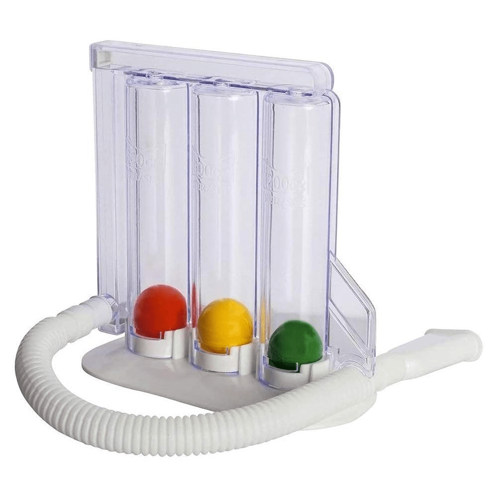 MCP Respirometer Spirometer Deep Breathing Lung Exerciser - 3 Balls Incentive Spirometer - Global Surgicals