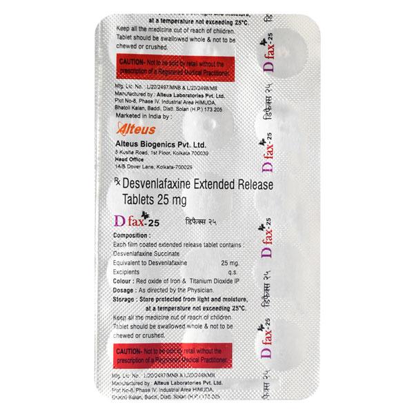 D FAX 25 Tablet 15's