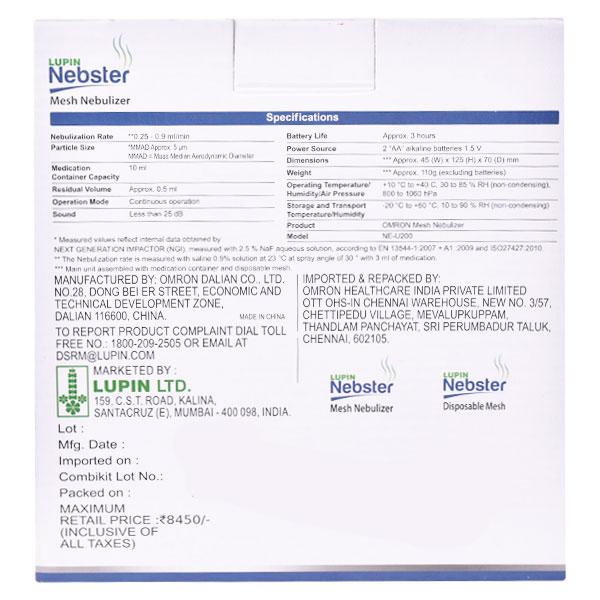 LUPIN NEBSTER Nebulizer 1's