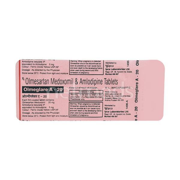 Olmeglare A 20mg Tablet 10'S