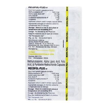 Mecofol Plus NF Capsule 10'S - Global Surgicals