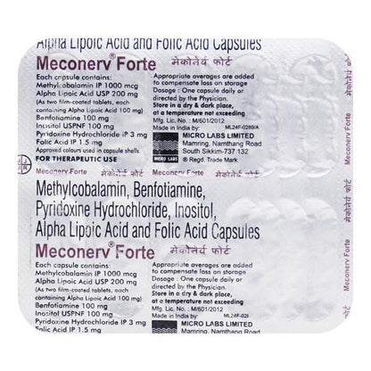 Meconerv Forte Capsule 10'S - Global Surgicals