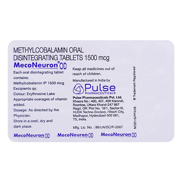 MECONEURON OD 1500mcg Tablet 15's - Global Surgicals
