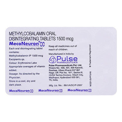 MECONEURON OD 1500mcg Tablet 15's - Global Surgicals