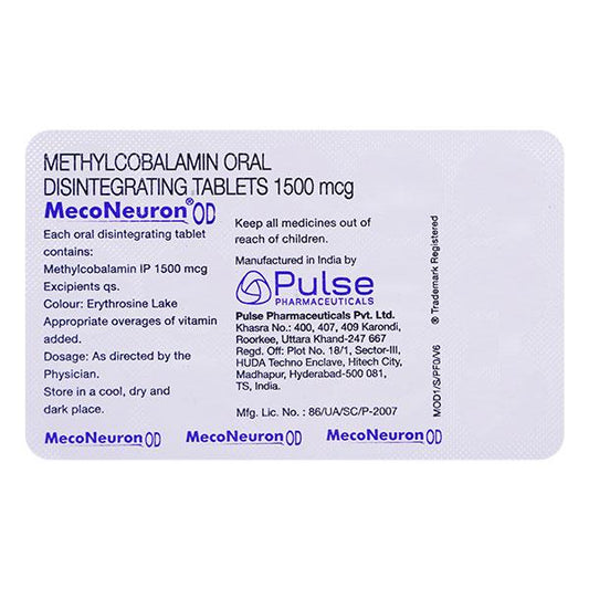 MECONEURON OD 1500mcg Tablet 15's - Global Surgicals