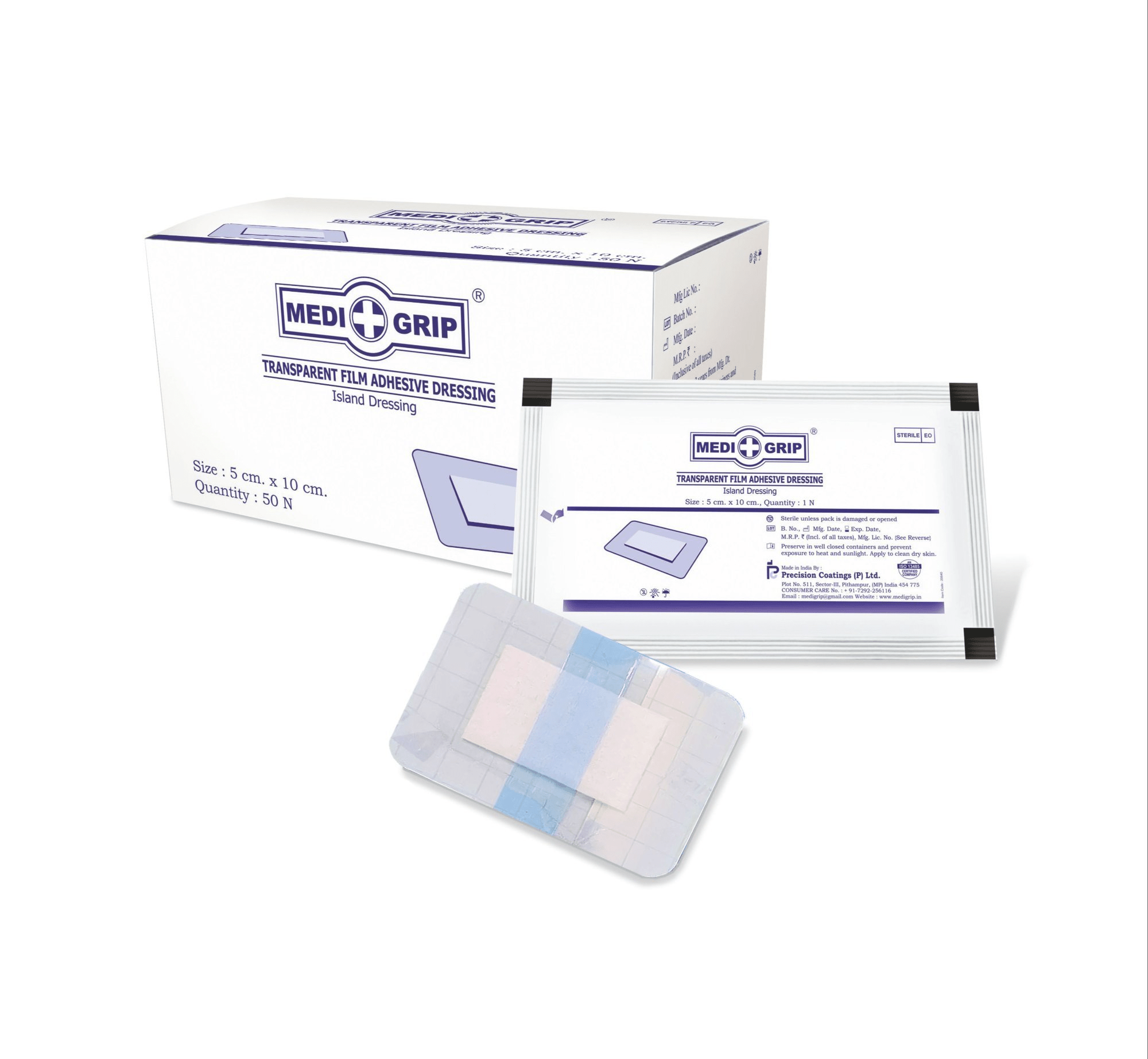 Medigrip Transparent Film Adhesive Dressing - Global Surgicals