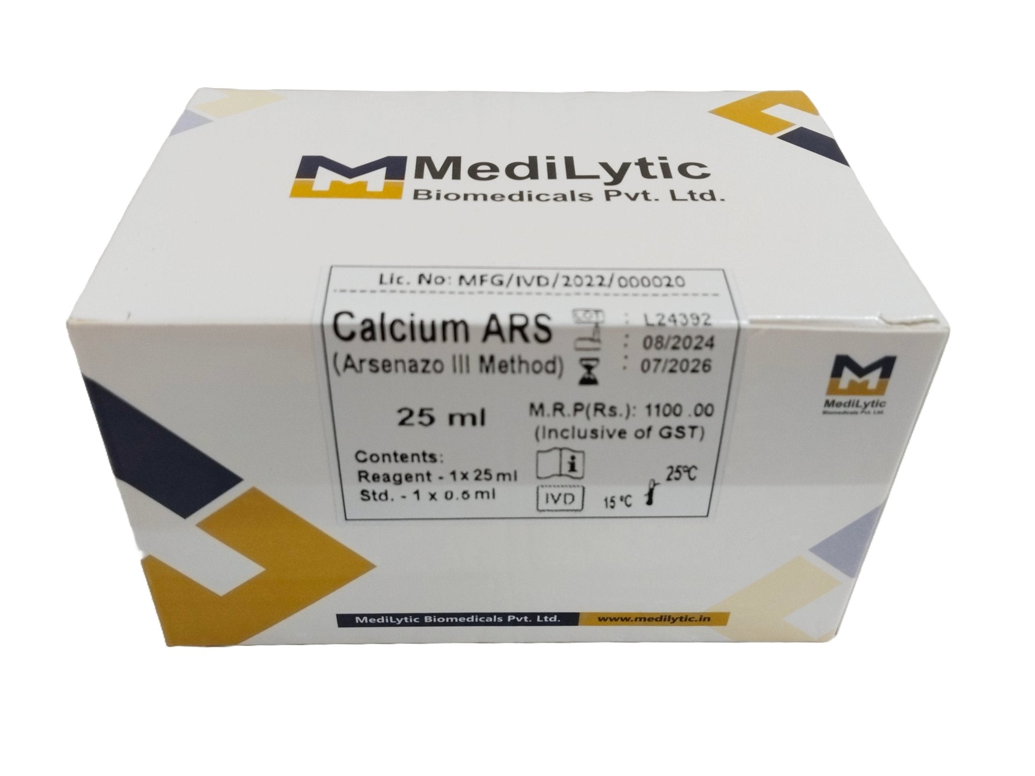 Medilytic Biomedicals Calcium ARS - Global Surgicals