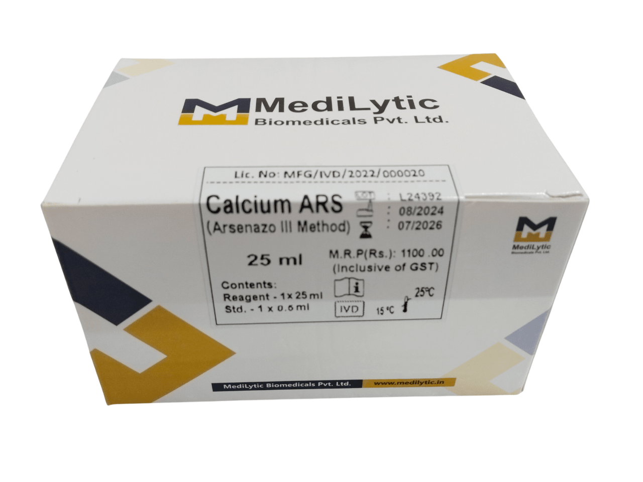 Medilytic Biomedicals Calcium ARS Mono - Global Surgicals