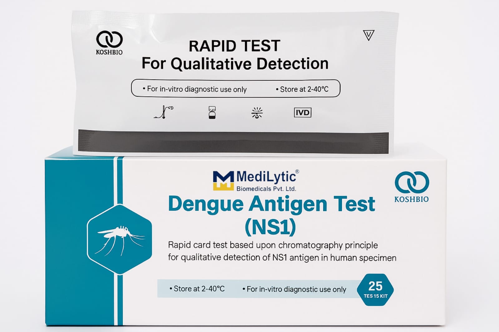 Medilytic Biomedicals Koshbio Dengue NS - 1 Rapid Card - Global Surgicals