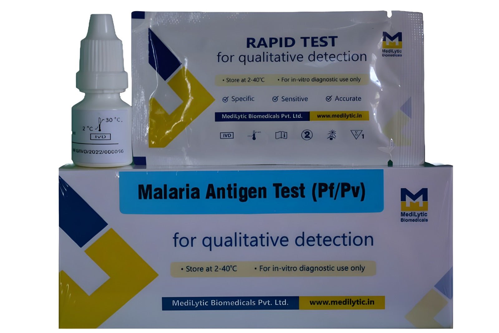 Medilytic Biomedicals Malaria Pf/Pv Antigen Rapid Card - Global Surgicals