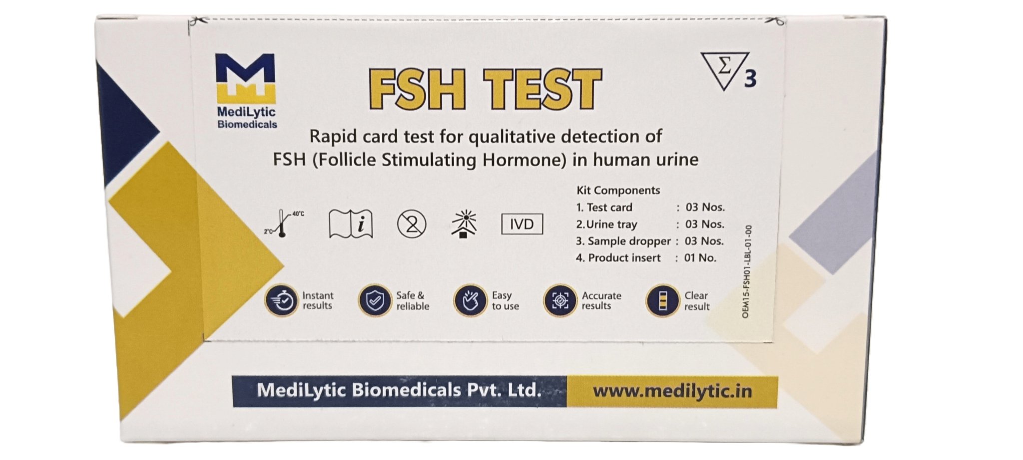 Medilytic Biomedicals Menopause Test Kit FSH Test - Global Surgicals