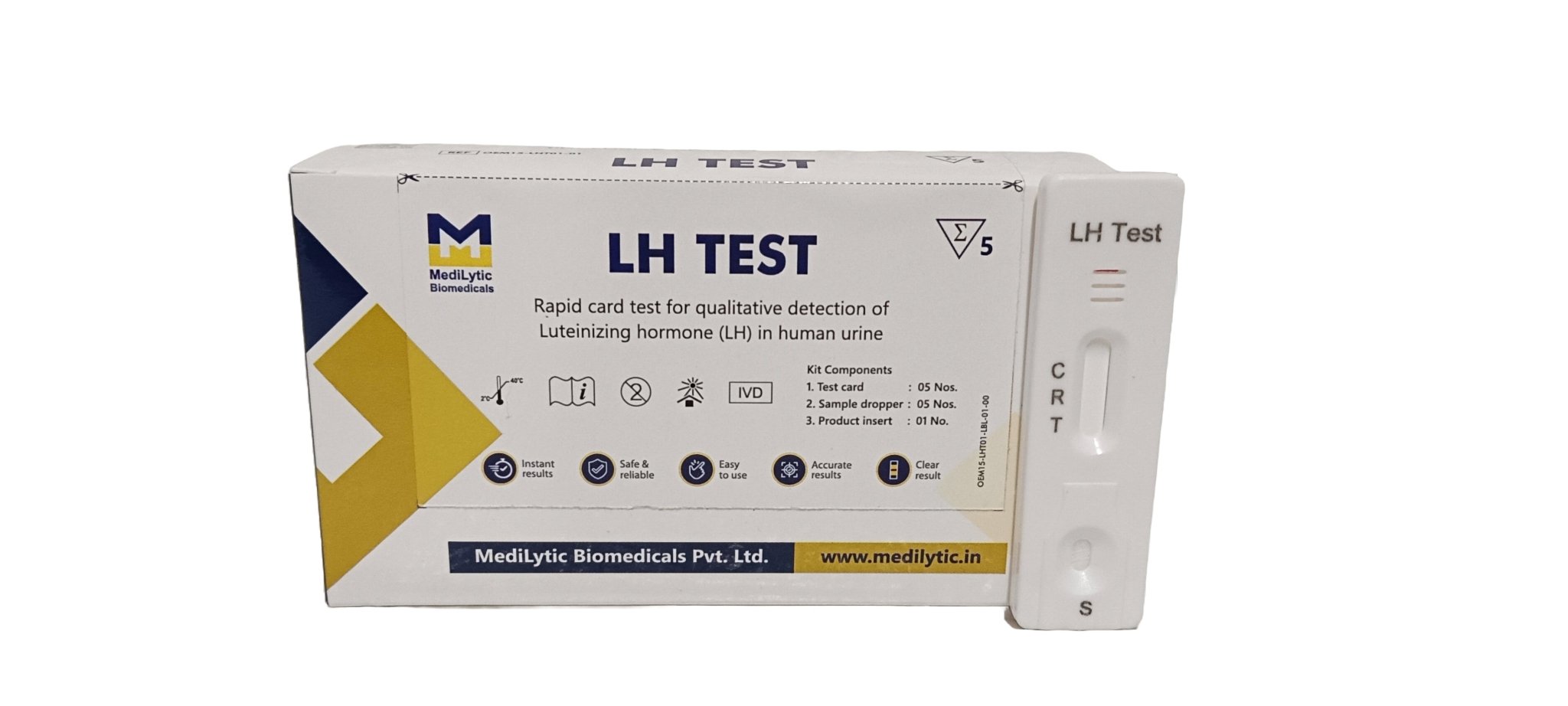 Medilytic Biomedicals Ovulation Test Kit LH Test - Global Surgicals