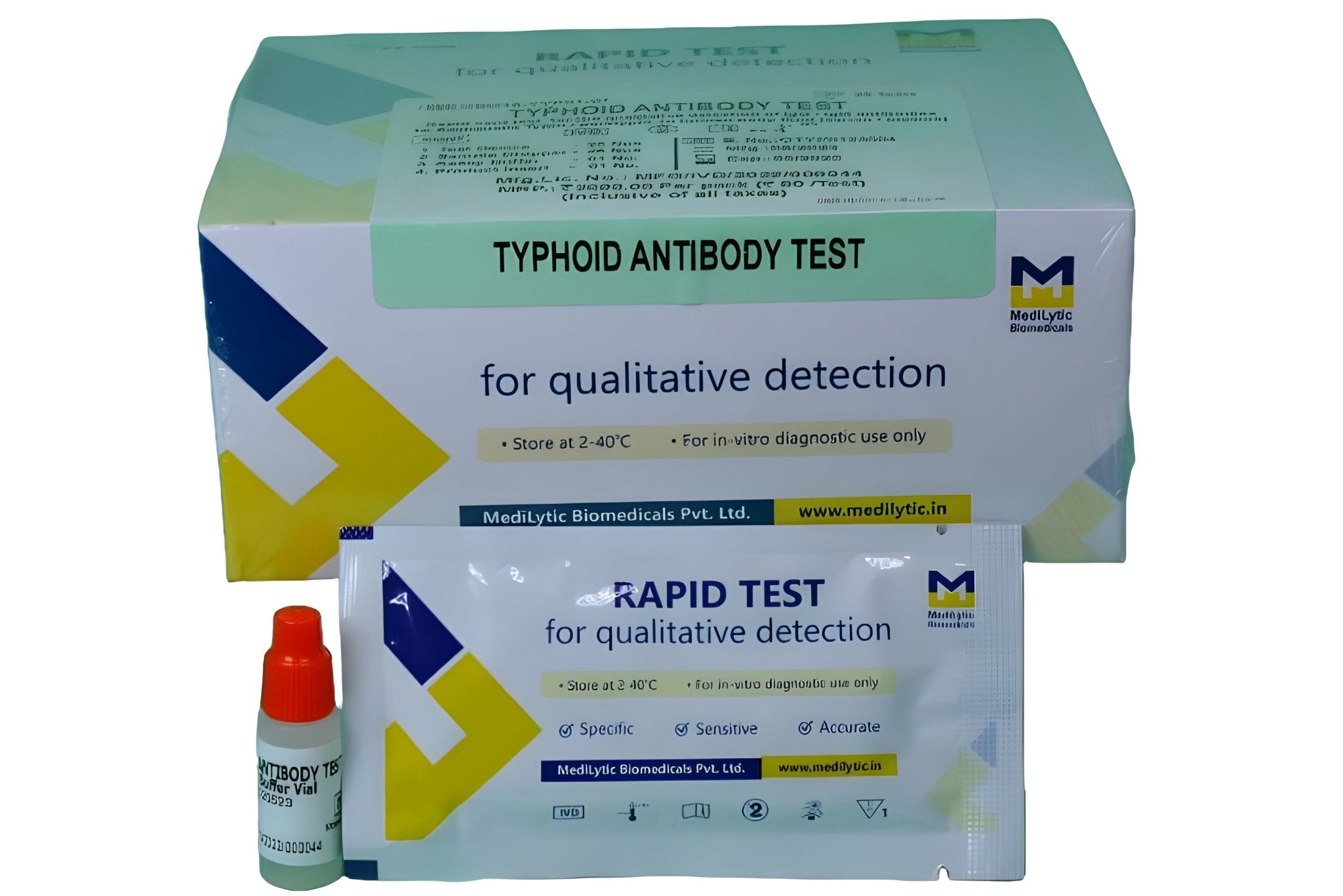 Medilytic Biomedicals Typhoid Antibody Rapid Card - Global Surgicals