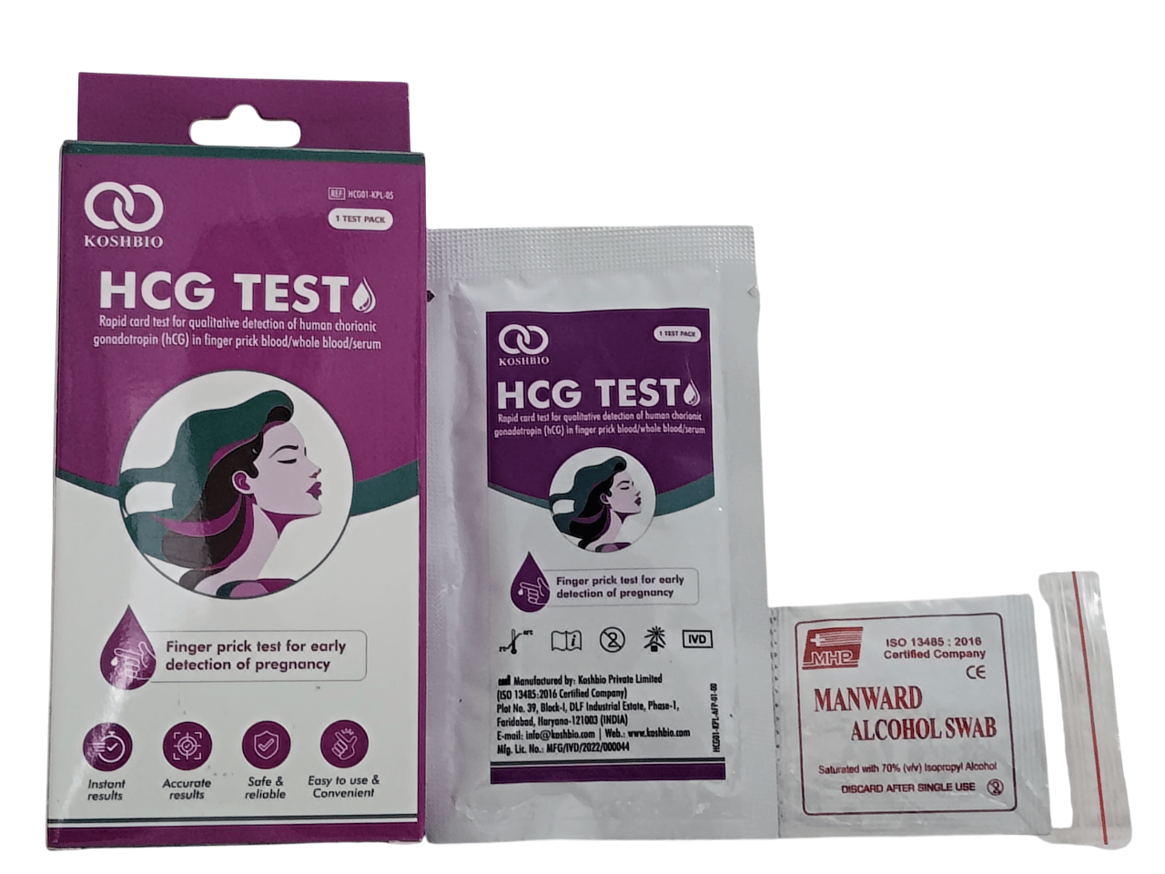 Medilytic Koshbio Hcg Test kit Finger Prick Test - Global Surgicals