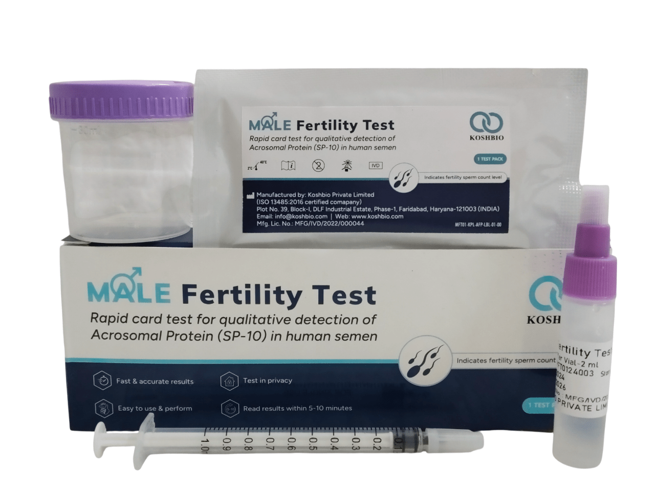 MediLytic Koshbio Male Fertility Test Kit - Global Surgicals
