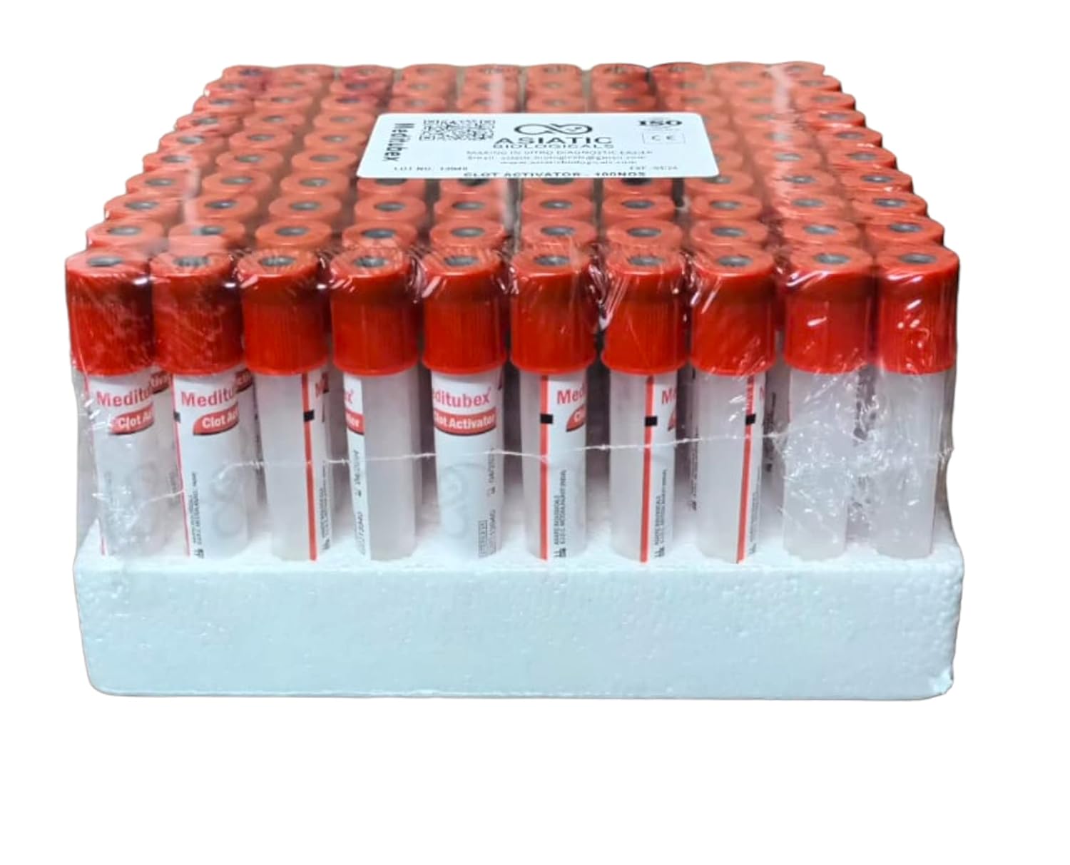 Meditubex Clot Activator 4ml Non Vacuum Blood Collection Tube - Global Surgicals
