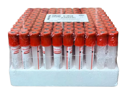 Meditubex Clot Activator 4ml Non Vacuum Blood Collection Tube - Global Surgicals