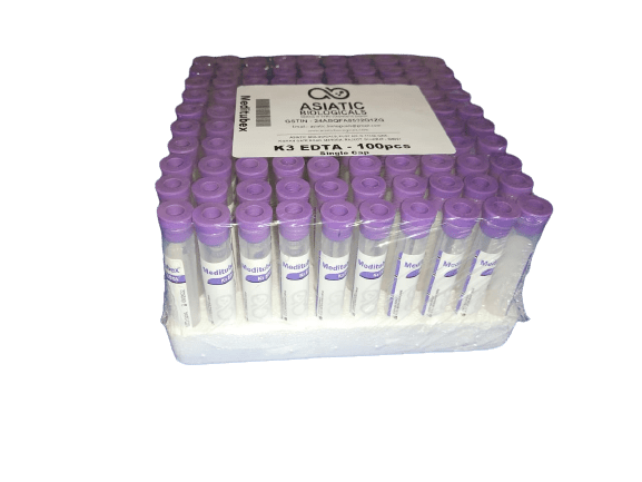 Meditubex K3EDTA 2ml Non Vacuum Blood Collection Tube - Global Surgicals