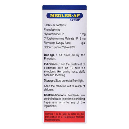 Medler AF Syrup 60ml - Global Surgicals