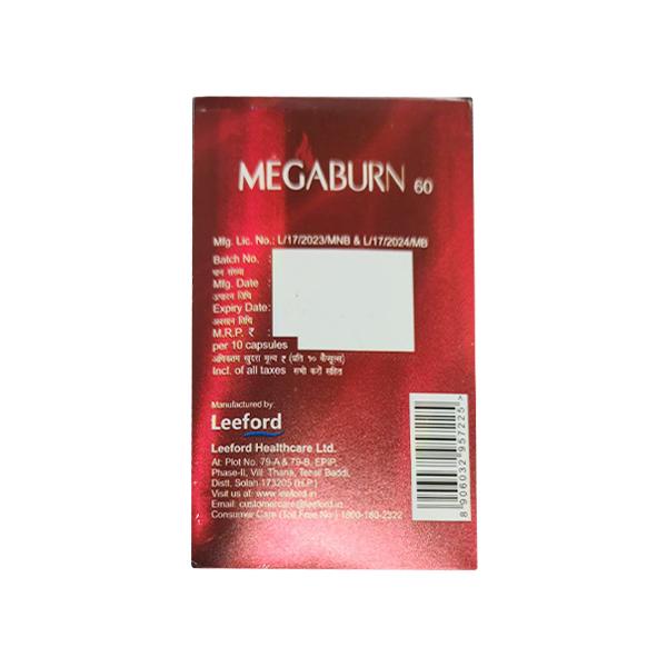 MEGABURN 60 Capsule 10's - Global Surgicals