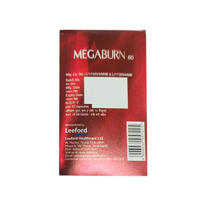 MEGABURN 60 Capsule 10's - Global Surgicals