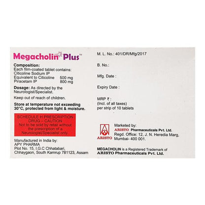 MEGACHOLIN PLUS Tablet 10's - Global Surgicals