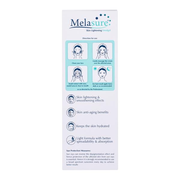 MELASURE SKIN LIGHTENING Emulgel 20gm - Global Surgicals