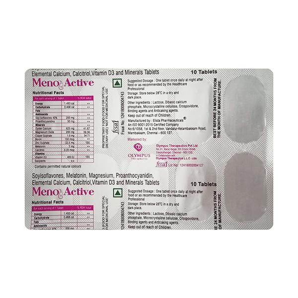 MENO ACTIVE Tablet 10's - Global Surgicals