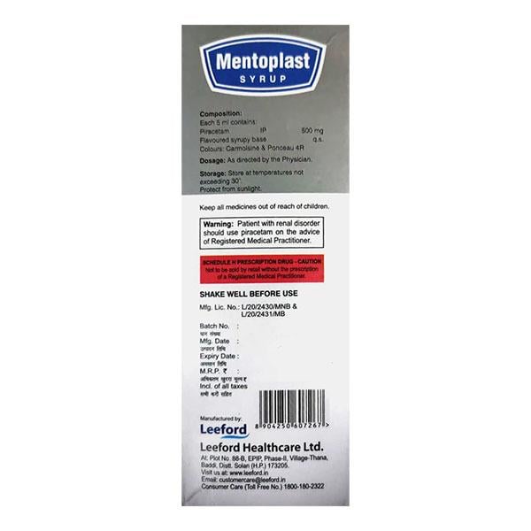 MENTOPLAST Syrup 100ml - Global Surgicals