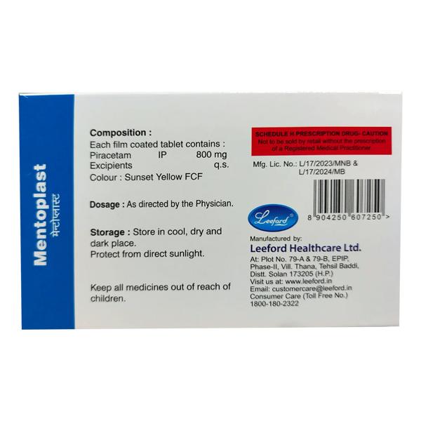 MENTOPLAST Tablet 10's - Global Surgicals