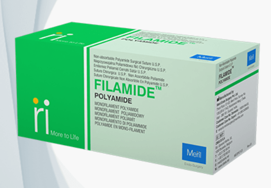 Meril Filamide Black Monofilament Nylon Suture - Global Surgicals