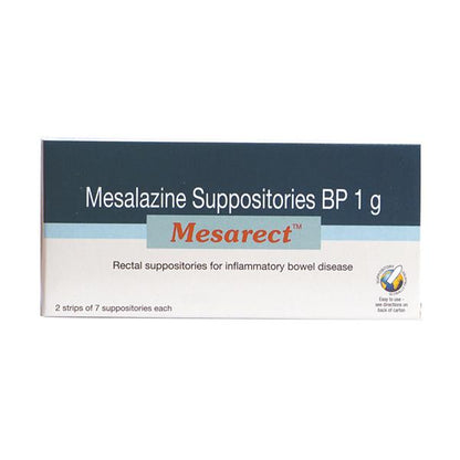 MESARECT 1g Suppositories 2x7's - Global Surgicals