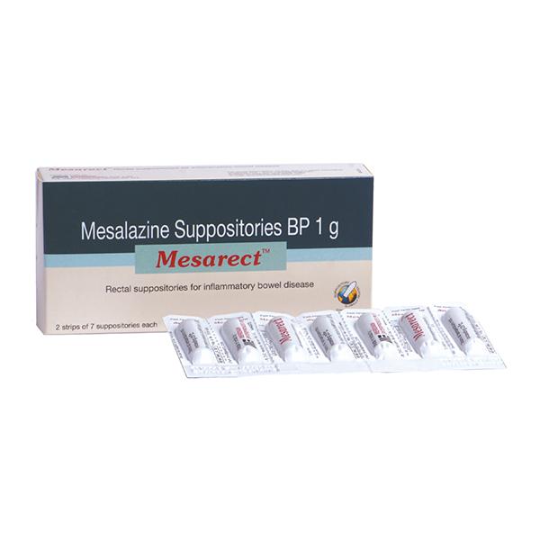 MESARECT 1g Suppositories 2x7's - Global Surgicals