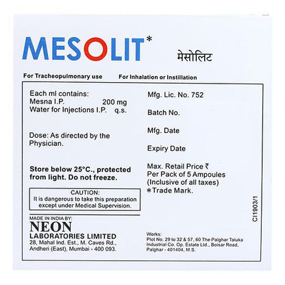 Mesolit 600mg Injection 3ml - Global Surgicals