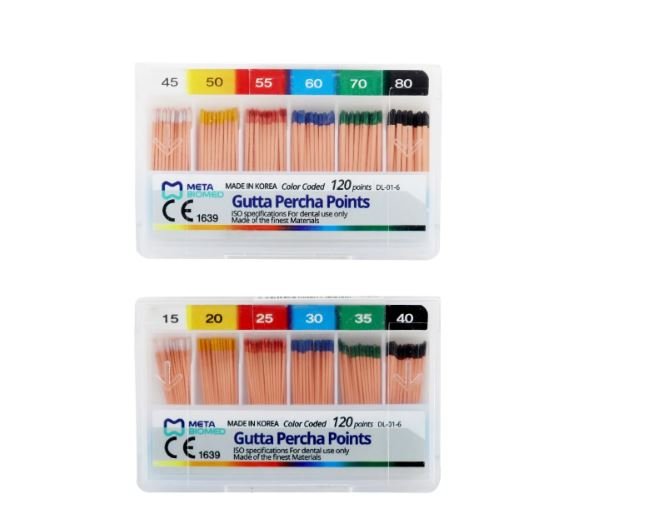 Meta Biomed ISO Standard Colour Coded 2% Gutta Percha Points - Global Surgicals