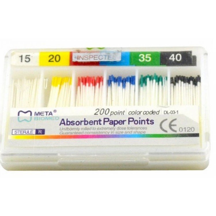 Meta Biomed ISO Standardized 2% Paper Points - Global Surgicals