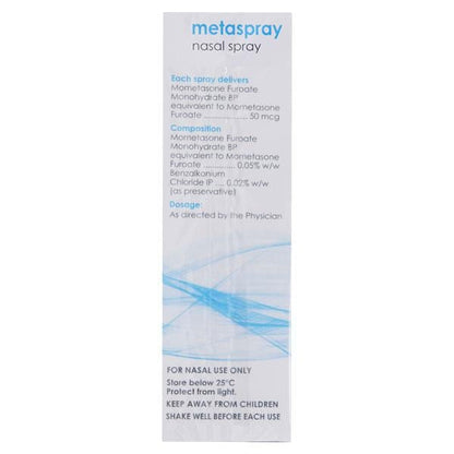 Metaspray Nasal Spray 100Md - Global Surgicals