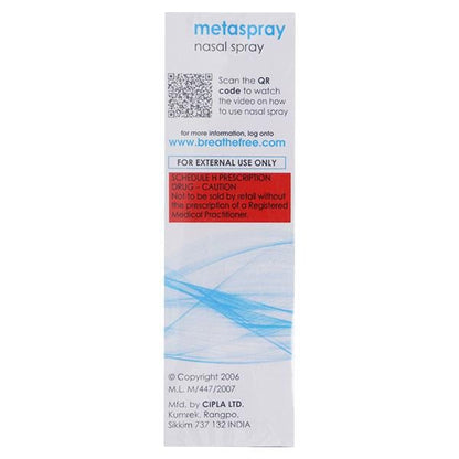Metaspray Nasal Spray 100Md - Global Surgicals
