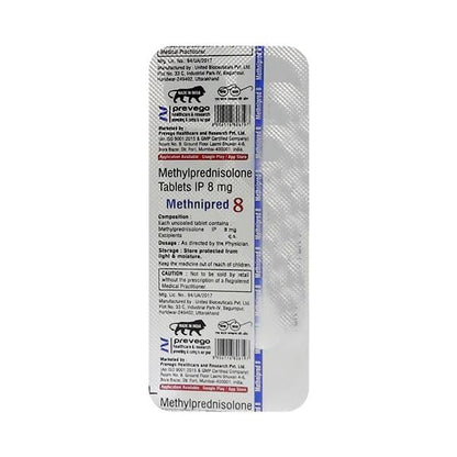METHNIPRED 8 Tablet 10's - Global Surgicals
