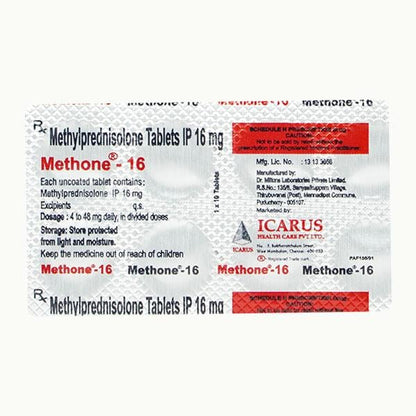 Methone 16mg Tablet 10'S - Global Surgicals